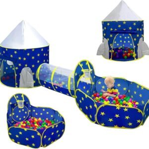 PigPigPen 3pc Kids Play Tent for Boys