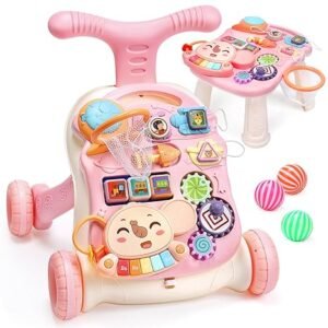 CUTE STONE 2-in-1 Baby Walker for Girls